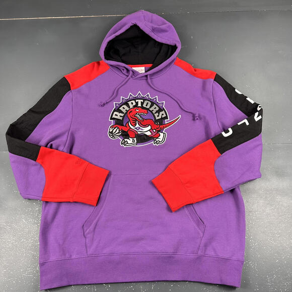 Mitchell & Ness Other - Toronto Raptors Hoodie Men 3XL Purple Sleeve Retro Stitched Mitchell Ness Retro
